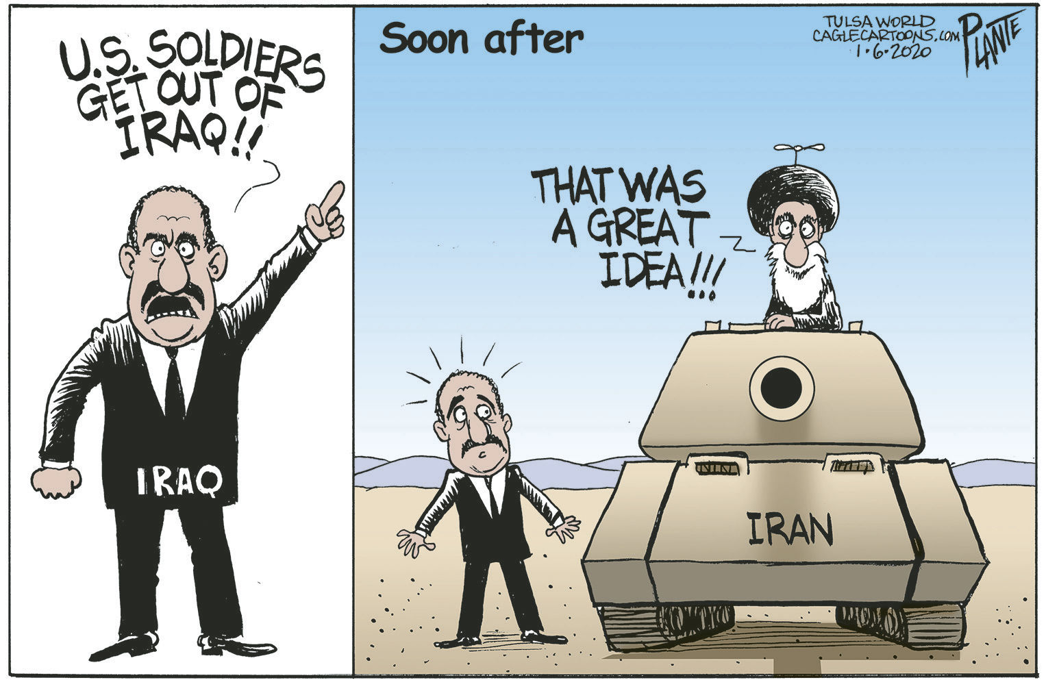 Bruce Plante Cartoon: Iran vs. Iraq